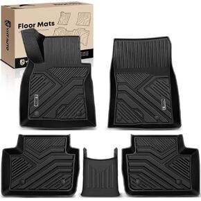 YHTAUTO Floor Mats Fit 2019-2021 Mazda 3, 2020-2021 CX-30 CX30, TPE All Weather Car Mats Waterproof Anti-Slip Odorless Floor Liner, Interior Car Accessories Front & 2nd Row Liner