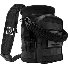 NATURE PIONEOR 64 oz Tactical Water Bottle Pouch, Multi-Function Tactical Water Bottle Bag with Adjustable Shoulder Strap, Molle Water Bottle Holder