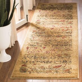 SAFAVIEH Lyndhurst Collection Runner Rug - 2'3" x 12', Beige & Multi, Traditional Paisley Design, Non-Shedding & Easy Care, Ideal for High Traffic Areas in Living Room, Bedroom (LNH224A)