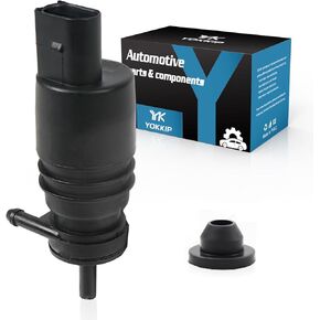 Premium Windshield Washer Pump with Grommet Replacement for BMW E46 M3 M5 X3 X5 Z3 Z4 Z8 Mercedes-Benz E250 E300 E320 E500 E550 E63 Replaces OEM 67128362154, 67128377612, 21323-232316B