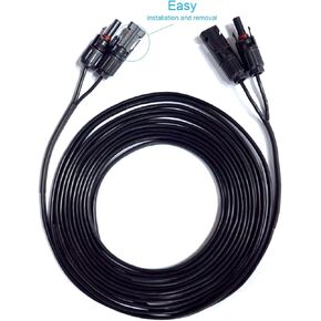 ACOPOWER 20 Feet 14AWG Solar Extension Cable with Female and Male connectors for 50W 70W 80W 105W 120W Portable Solar Panel (HY-EXT-20FT)
