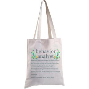 MBMSO Behavior Analyst Tote Bag BCBA Gifts for Behavior Therapist BCBA Tote Bag Assistant Behavior Analyst Gifts Shoulder Bag