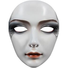 Valman Mask Halloween Mask Gifts Chinese Style Party Mystery Dress Up Hand Painted Chinese Costume Full Face Mask Ancient Style - Prince of Darkness Black