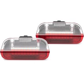5Pcs LED Courtesy Door Light Rear Hatch Lamp for Volkswagen Touareg 2011-2017 Courtesy Puddle Door Lamp Powered by High Power SMD Red+White Lens