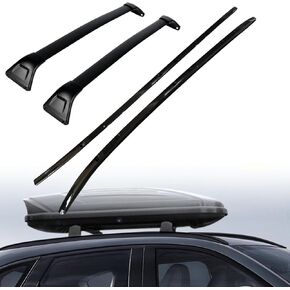 Roof Rack Cross Bars Compatible with 2017-2024 CX-5 with Raised Side Rails, Aluminum Heavy Duty Roof Rails Cross Bars Fit for Rooftop Cargo Carrier Luggage Kayak Canoe Bike Snowboard - Black