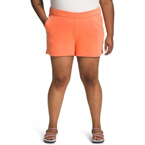 THE NORTH FACE Women's Half Dome Logo Fleece Short (Standard and Plus Size). Deep Periwinkle/TNF White. 3X Plus Regular