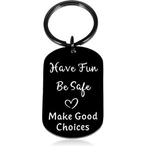 Drive Safe Keychian for Boys Girls 16-18 Valentines Day Gifts for Teens Easter Basket Stuffer Gift for Son Daughter Best Gifts for 20 Year Old Girl Young Men Gifts for Him Birthday Gifts