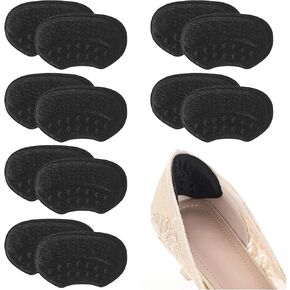 6 Pairs Heel Pads for Shoes, Heel Cushion Pads Protectors for Women, Thick Soft Non-Slip Heel Pads for Half Size Too Large Or Loose Shoes, Prevent Friction and Blisters