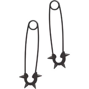 Sacina Black Spike Safety Pin Earrings, Punk Earrings, Emo Earrings, Grunge Earrings, Gothic Earrings, Christmas Gift for Women