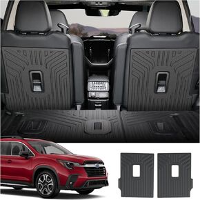 Kick Mats Backrest Mats for 2019-2025 Subaru Ascent 7-Passenger Captain Chairs Accessories, All-Weather TPE Interior Seat Back Covers Protector(2nd Kick Mats 7 Seat)