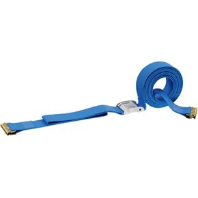 DC Cargo Mall 2" x 20' E Track Cam Strap, Durable Cam Buckle Cargo TieDown, Heavy Duty Blue Polyester Tie-Down Cam Strap, ETrack Spring Fittings, Tie Down Motorcycles, Trailer Loads