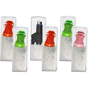 CCYLZJ Storage bag supporting valve 3 colors 5 Pieces and An Adapter, 31.5 Inch, PINK GREEN ORANGE, VOLCAN001