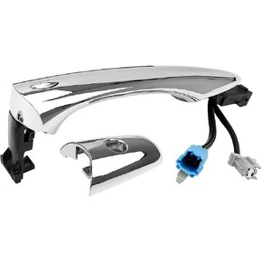 Exterior Door Handle Front Left Driver Side Compatible with Infiniti EX35 FX35 FX50 QX50 QX56 QX60 QX70 QX80 2008-2020, Outside Chrome Door Handle Replace 806401BA0A with Keyhole