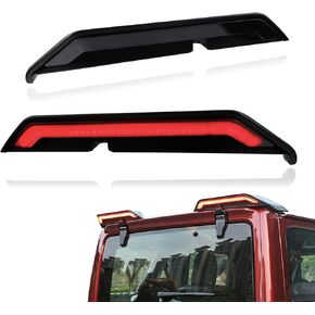High Mount Light Kit Function as Sequential Flash Turn Signals Brake&Tail&Reverse Lights Lamp 4 in 1 Compatible with Jeep Wrangler 2008-17 JK JKU Plug and play (2008-2017)