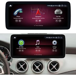 شاشة KOASON 12.3 بوصة 8 + 128G Android13 HD شاشة ترقية DSP شاشة الوسائط المتعددة CarPlay لمرسيدس بنز GLA/CLA/A X156/C117/W176 (2016-2018) NTG5