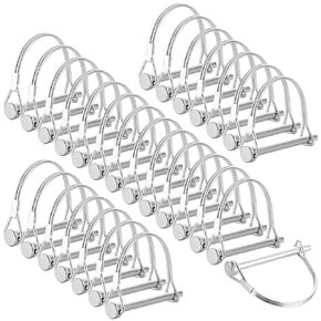 30Pcs Wire Lock Pins,1/4" x 2-3/4" Trailer Coupler Pin, Heavy Duty Carbon Steel Shaft Locking Pin for Farm, Lawn, Hitches and Garden