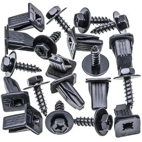 Rexka 10 Sets Bumper Cover Screw & Screw Grommet Kit for Toyota Lexus 52197-22020 90159-60477 Avalon, Camry, Corolla, ES300h, ES350, HS250h