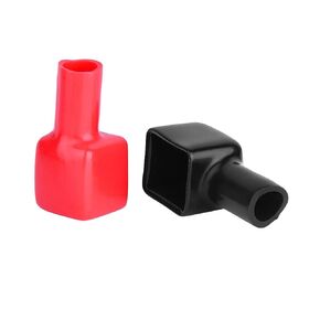 2 Pcs Car Battery Terminal Covers Red Black 12v Soft Plastic Battery Terminal Protector Boots Flexible Positive and Negative 192681 192682