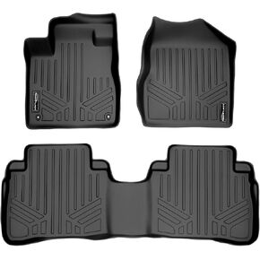 SMARTLINER Custom Fit Floor Mats 2 Row Liner Set Black for 2009-2014 Nissan Murano - All Models