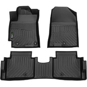 HAFIDI® Floor Mats Fit for Hyundai Elantra 2017-2020 All Weather Protection TPE Anti-Slip Automotive Floor Liners, Fits 1st & 2nd Row Full Set Custom Accessories, Black