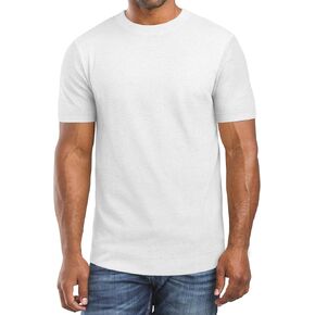 Men's Knit T-Shirts Casual Short Sleeve Knitted Crewneck Honeycomb Waffle Solid Basic Pullover Tees
