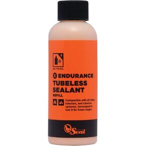 Orange Seal Endurance Formula Bicycle Tire Sealant for Road, Mountain Bike, CX, BMX, and Tri Bikes (4 oz)