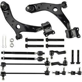 Torchbeam 10Pcs Front Suspension Kit Lower Control Arms with Ball Joint Tie Rod End Sway Bar Link for Mazda3 2004-2009, Mazda5 2012-2014, Mazda5 2006-2010, Replace for K620040 K620041 K80235