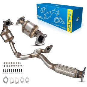 PHILTOP Front Left and Right Catalytic Converter Stainless Steel Direct-Fit Replacement For 2010-2011 SRX 3.0L Replace OE 50371, 644057, 50552, 16852, 641485, 50553 (EPA Compliant)