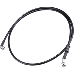 150cm AN3 M10 Car Hydraulic Brake Line Oil Hose Pipe Fitting 28° 90° Stainless Steel for Car Motorcycle Dirt Racing Bike Black Replacement