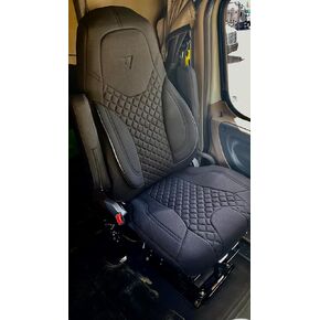 SEAT Cover for Freightliner Cascadia OEM Stock SEAT 33"" HIGH Back, BLACK/BLACK, FLCAS33-SC-C-BLK/BLK