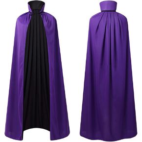 TOONRAIN Black and Red Reversible Halloween Christmas Cloak Masquerade Party Cape Magician Vampire Costume