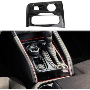 Korlot Carbon Fiber Style Center Console Gear Shift Panel Cover Trim Accessories for 2023-2024 Chevrolet Colorado for GMC Canyon 4WD
