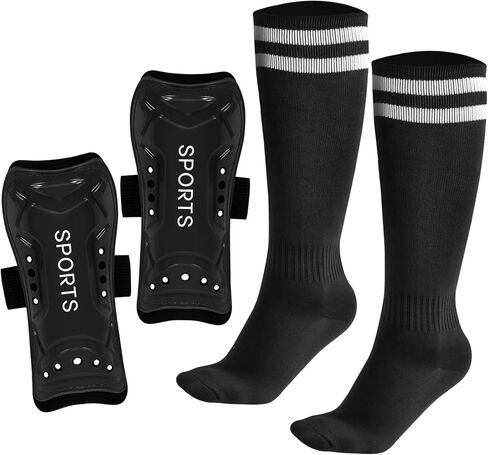 Soccer Shin Guards, Youth Soccer Shin Pads, Lightweight and Breathable Kids Calf Socks Protective Soccer Shin Equipment for 3-6 7-10 11-15 Years Old Boys Girls Teenagers in Saudi Arabia