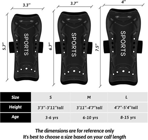 Soccer Shin Guards, Youth Soccer Shin Pads, Lightweight and Breathable Kids Calf Socks Protective Soccer Shin Equipment for 3-6 7-10 11-15 Years Old Boys Girls Teenagers in Saudi Arabia
