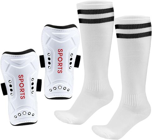 Soccer Shin Guards, Youth Soccer Shin Pads, Lightweight and Breathable Kids Calf Socks Protective Soccer Shin Equipment for 3-6 7-10 11-15 Years Old Boys Girls Teenagers in Saudi Arabia