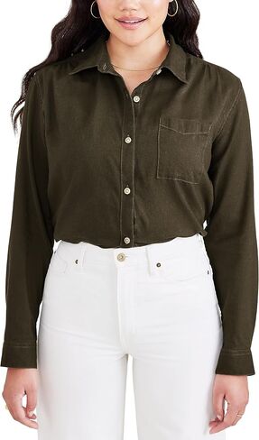 DOCKERS Women's Regular Favorite Long Sleeve Collared Shirt in Saudi Arabia