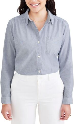 DOCKERS Women's Regular Favorite Long Sleeve Collared Shirt in Saudi Arabia