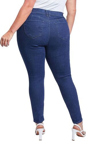 Royalty For Me Womens Women's Plus Size Wannabettabutt High Rise 1 Button Skinny Jean with Regular Hem in Kuwait