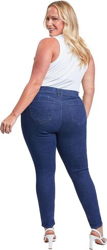 Royalty For Me Womens Women's Plus Size Wannabettabutt High Rise 1 Button Skinny Jean with Regular Hem in Kuwait