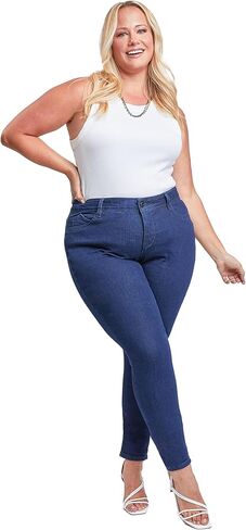 Royalty For Me Womens Women's Plus Size Wannabettabutt High Rise 1 Button Skinny Jean with Regular Hem in Kuwait