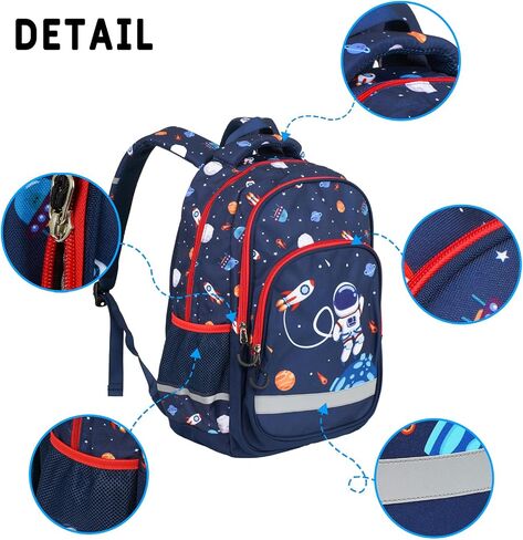 Kids Backpack with Lunch Bag and Pencil Case for Girls, Boys (Large Astronaut Set) in Saudi Arabia