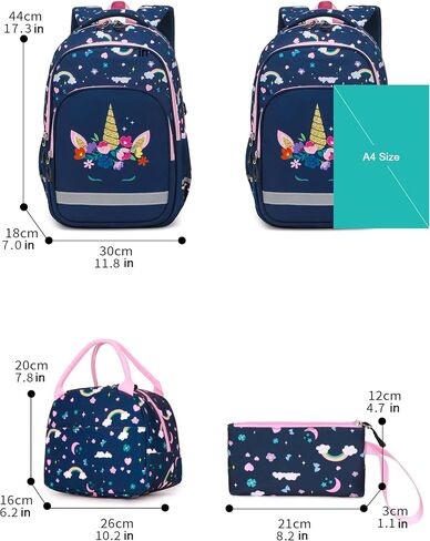 Kids Backpack with Lunch Bag and Pencil Case for Girls, Boys (Large Astronaut Set) in Saudi Arabia