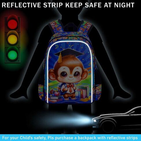 AGSDON 3PCS Backpack for Boys, Kids Elementary Bookbag with Lunch Box, Water Resistant School Backpacks for Kindergarten in Saudi Arabia
