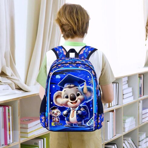 AGSDON 3PCS Backpack for Boys, Kids Elementary Bookbag with Lunch Box, Water Resistant School Backpacks for Kindergarten in Saudi Arabia
