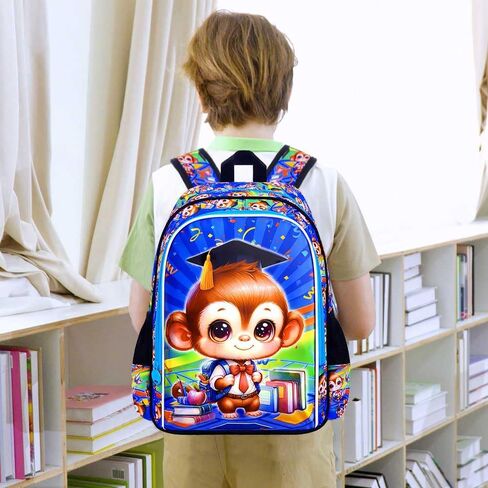 AGSDON 3PCS Backpack for Boys, Kids Elementary Bookbag with Lunch Box, Water Resistant School Backpacks for Kindergarten in Saudi Arabia