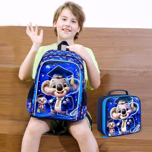 AGSDON 3PCS Backpack for Boys, Kids Elementary Bookbag with Lunch Box, Water Resistant School Backpacks for Kindergarten in Saudi Arabia