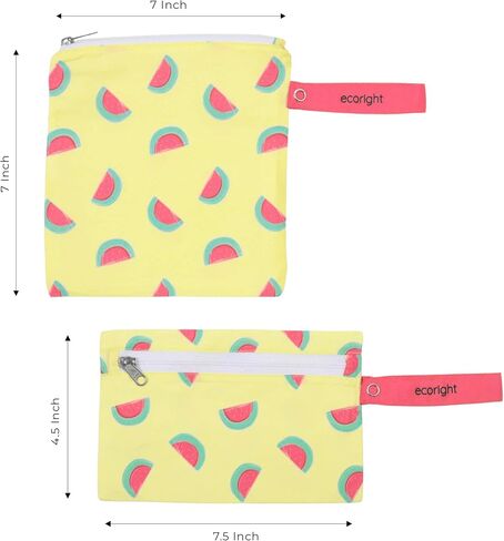 100% RECYCLED Reusable Sandwich Bags & Snack Bags by EcoRight | Food Safe BPA Free | Set of 2 in Kuwait