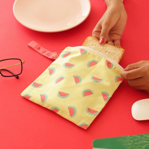 100% RECYCLED Reusable Sandwich Bags & Snack Bags by EcoRight | Food Safe BPA Free | Set of 2 in Kuwait