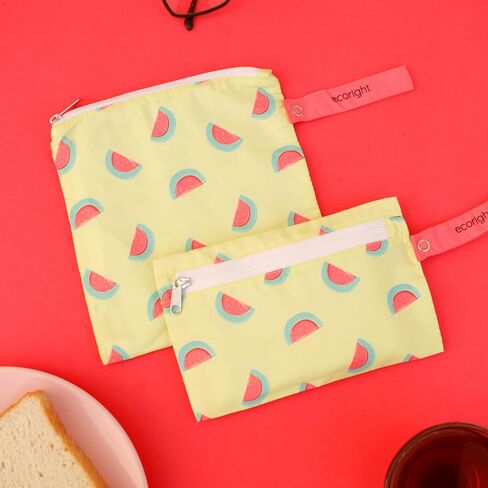 100% RECYCLED Reusable Sandwich Bags & Snack Bags by EcoRight | Food Safe BPA Free | Set of 2 in Kuwait