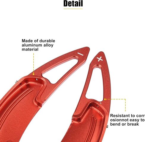 X AUTOHAUX 1 Pair Steering Wheel Paddle Shifter Extension Aluminum Alloy Red for Honda Accord 2013-2018 Spirior 2015-2018 Odyssey 2015-2018 in Saudi Arabia